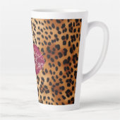 Red Lips Kiss Leopard Milchtasse (Rechts)