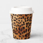 Red Lips Kiss Leopard Pappbecher (Rückseite)