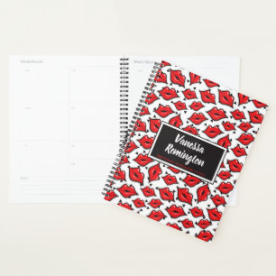 Red Lips Kiss Lipstick & Beauty Distributor Custom Planer