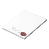 Red Lips Kiss Notizblock (Rotiert)