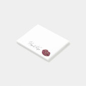 Red Lips Kiss Post-it Klebezettel (angewinkelt)