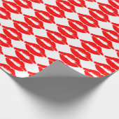 RED LIPS KISS ROMANTISCHES WRAPPPAPIER GESCHENKPAPIER (Ecke)