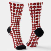 Red Lips Kiss Socken (Gewinkelt)