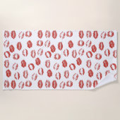 Red Lips Kiss Strandtuch (Vorderseite)