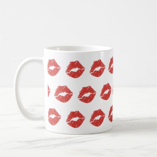 Red Lips Kiss Tasse (Links)