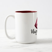 Red Lips Kiss Zweifarbige Tasse (Links)