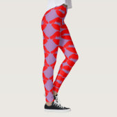 RED LIPS KISST YOGA PANTS LEGGINGS (Rechts)
