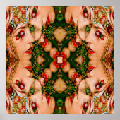 Red Lips Mandala Poster (Vorne)