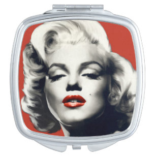 Red Lips Marilyn Taschenspiegel
