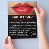 Red Lips, Modellierungsagentur, Model Agent Advert Flyer (Hand)