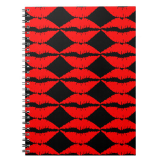 Red Lips Notebook Notizblock