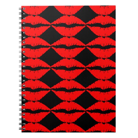 Red Lips Notebook Notizblock (Vorderseite)