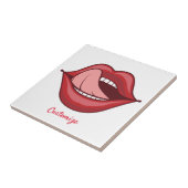 Red Lips Open Mouth Thunder_Cove Fliese (Seite)