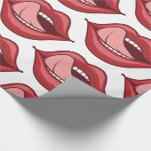 Red Lips Open Mouth Thunder_Cove Geschenkpapier (Ecke)