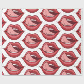 Red Lips Open Mouth Thunder_Cove Geschenkpapier (Flach)