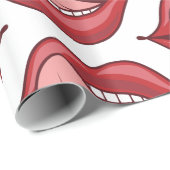 Red Lips Open Mouth Thunder_Cove Geschenkpapier (Rolleneckpunkt)