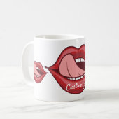 Red Lips Open Mouth Thunder_Cove Kaffeetasse (Vorderseite Links)