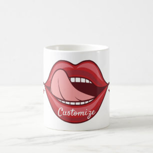 Red Lips Open Mouth Thunder_Cove Kaffeetasse