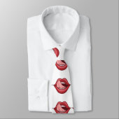 Red Lips Open Mouth Thunder_Cove Krawatte (Gebunden)