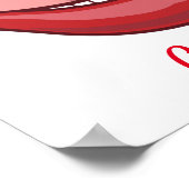 Red Lips Open Mouth Thunder_Cove Poster (Ecke)