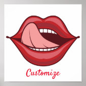 Red Lips Open Mouth Thunder_Cove Poster (Vorne)