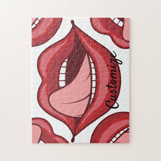 Red Lips Open Mouth Thunder_Cove Puzzle (Vertikal)