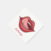 Red Lips Open Mouth Thunder_Cove Serviette (Ecke)