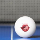 Red Lips Open Mouth Thunder_Cove Tischtennisball (Netto)