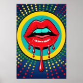 Red Lips Pop Art Poster (Vorne)