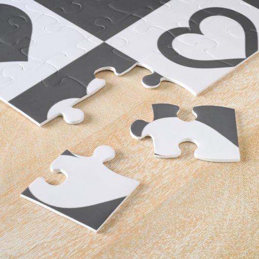 Red Lips Puzzle Ring - Herzen (Seite)