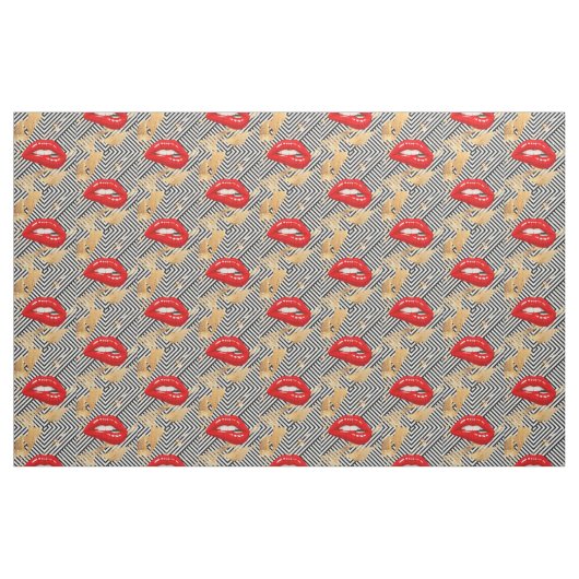 RED LIPS STOFF (Fat Quarter (45,7 x 55,9 cm))