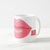 Red Lips und Attitude - Bold & Beautiful Design Kaffeetasse (VorderseiteRechts)