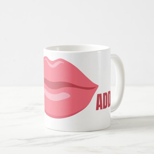 Red Lips und Attitude - Bold & Beautiful Design Kaffeetasse (VorderseiteRechts)