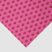 Red Lips Valentines Kisses Pixel Art Pattern Seidenpapier (Ausschnitt)