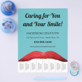 Red Lips White Teeth Dentist Office zerreißt Strip Flyer (Einzeln)