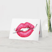 Red Lipstick Kiss Grußkarte Karte (Vorderseite)