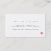 Red Lipstick Kiss Mark Cosmetology Business Card Visitenkarte (Rückseite)