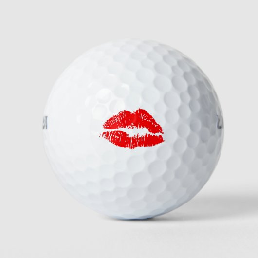 Red Lipstick Kiss Mark Golfball (Vorderseite)