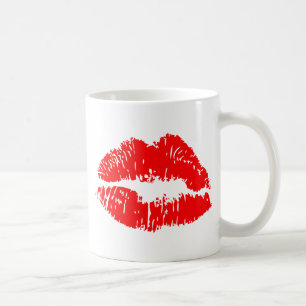 Red Lipstick Kiss Mark Kaffeetasse