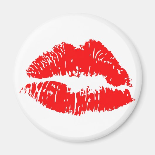 Red Lipstick Kiss Mark Magnet (Vorne)