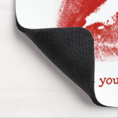 Red Lipstick Kiss Mousepad (Ecke)