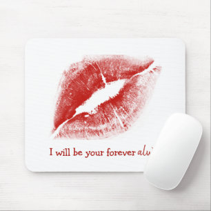 Red Lipstick Kiss Mousepad