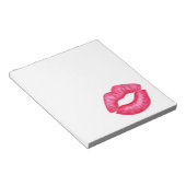 Red Lipstick Kiss Notepad Notizblock (angewinkelt)