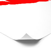 Red Lipstick Kiss Poster (Ecke)