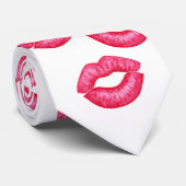 Red Lipstick Kisses - Krawatte (Gerollt)