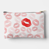 Red Lipstick Lips Cosmetic Makeup Bag Zubehörtasche (Rückseite)