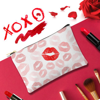 Red Lipstick Lips Cosmetic Makeup Bag Zubehörtasche