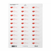 Red Lipstick Lips Kiss Print Valentine Day Liebe (Vorne)