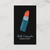 Red Lipstick Makeup Artist Beauty Salon Skincare Visitenkarte (Vorderseite)