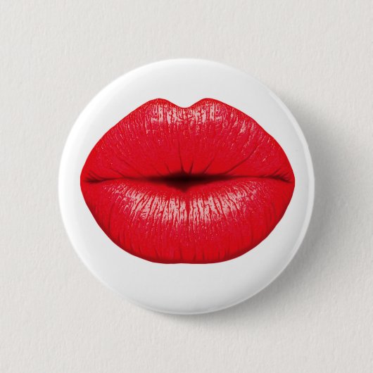 Red Lipstick - Marilyn Monroe Style Button (Vorderseite)
